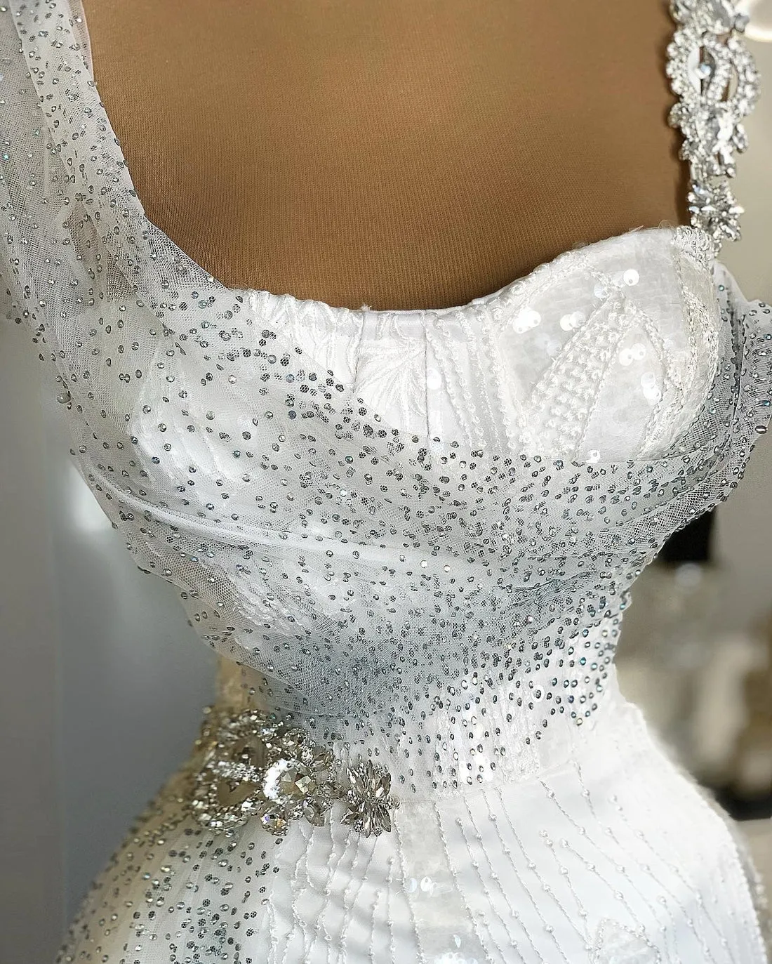 Aitana White Beautiful Evening Dress