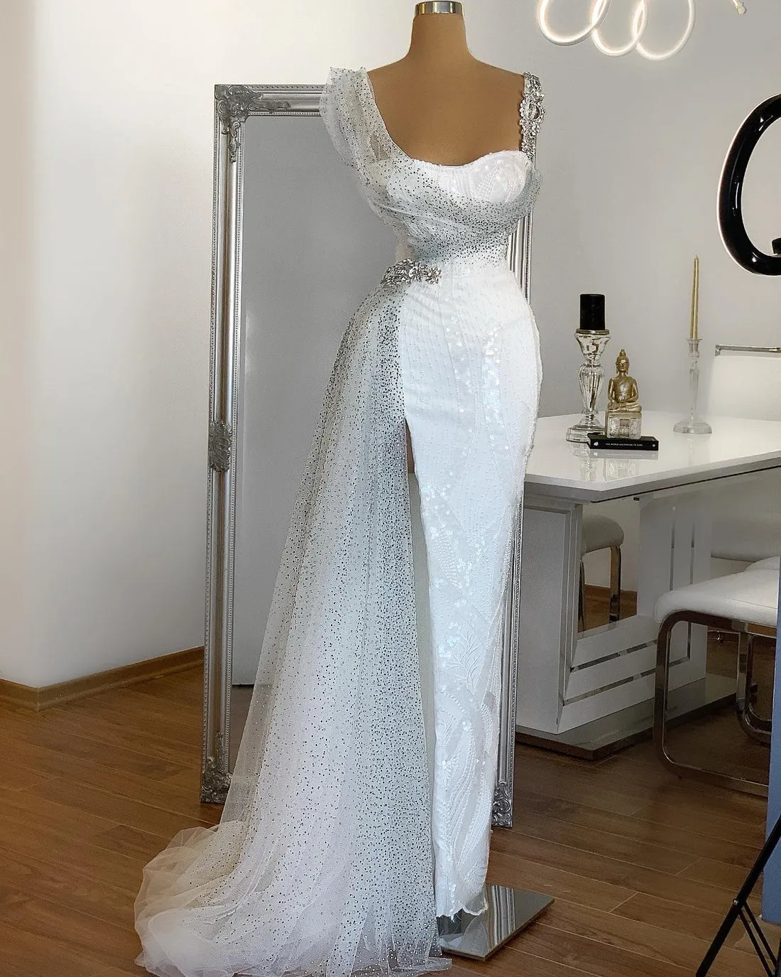 Aitana White Beautiful Evening Dress