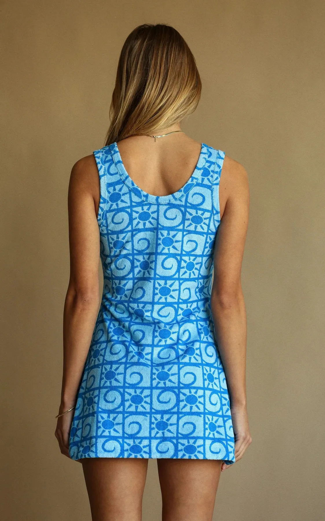 ARAMINTA JAMES Womens Sunseeker Terry Dress - Light Cornflower