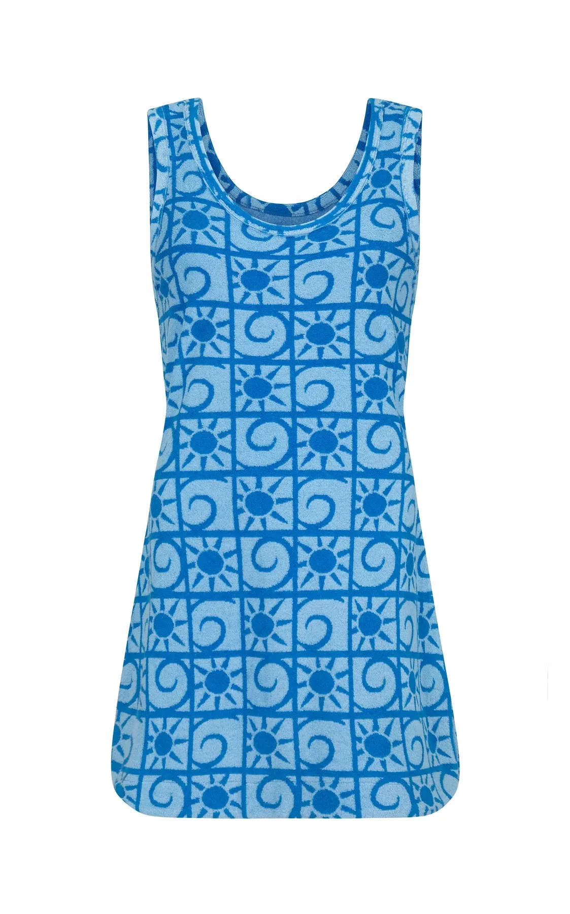 ARAMINTA JAMES Womens Sunseeker Terry Dress - Light Cornflower