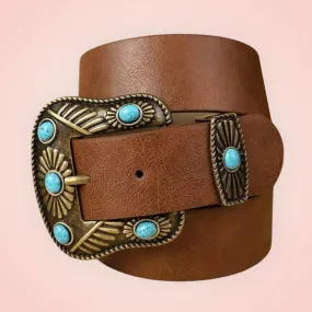 Astrid Belt- Dark tan