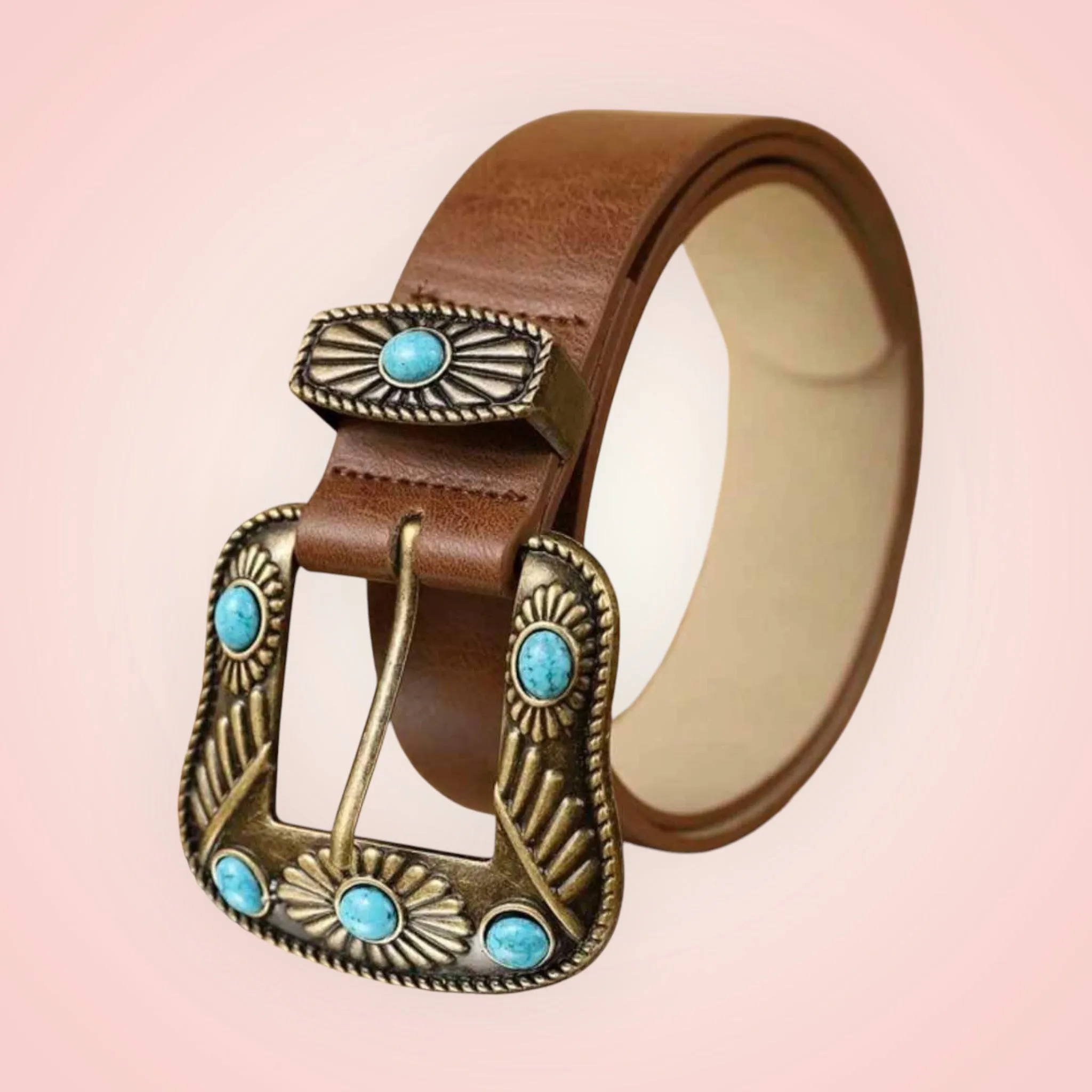 Astrid Belt- Dark tan