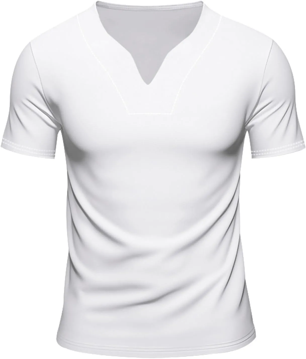 Athletic Shirts for Men Short Sleeve V Neck Basic Shirt Summer Quick Dry Casual Comfy Running Workout Pullover Tops