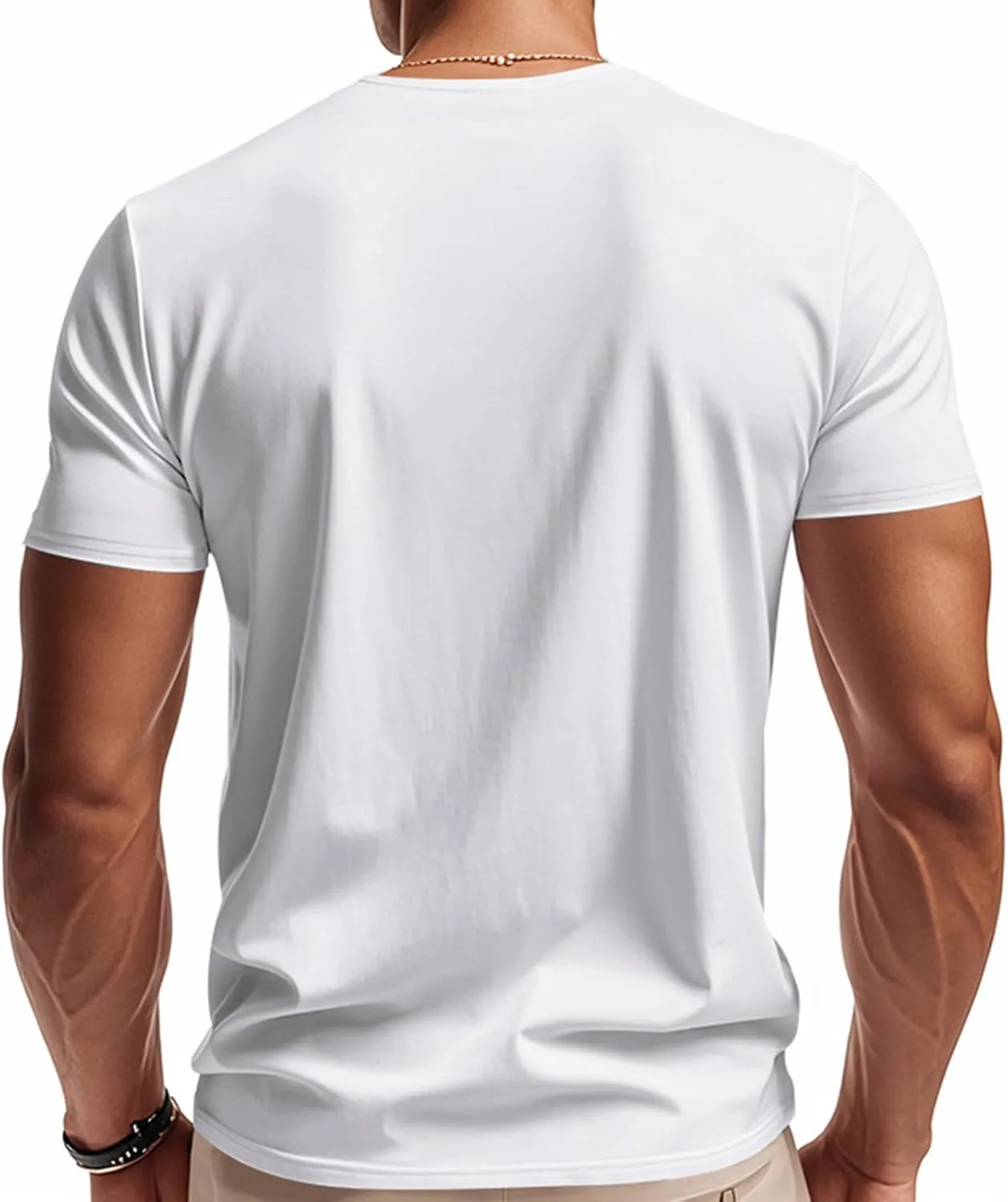 Athletic Shirts for Men Short Sleeve V Neck Basic Shirt Summer Quick Dry Casual Comfy Running Workout Pullover Tops