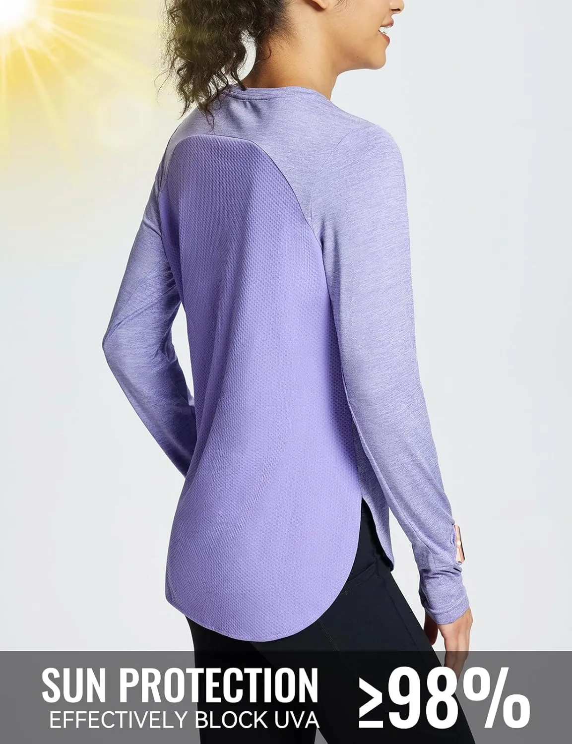 baleaf Long Sleeve Workout Tops for Women Running Athletic Shirts Active Quick Dry Lightweight Moisture Wicking