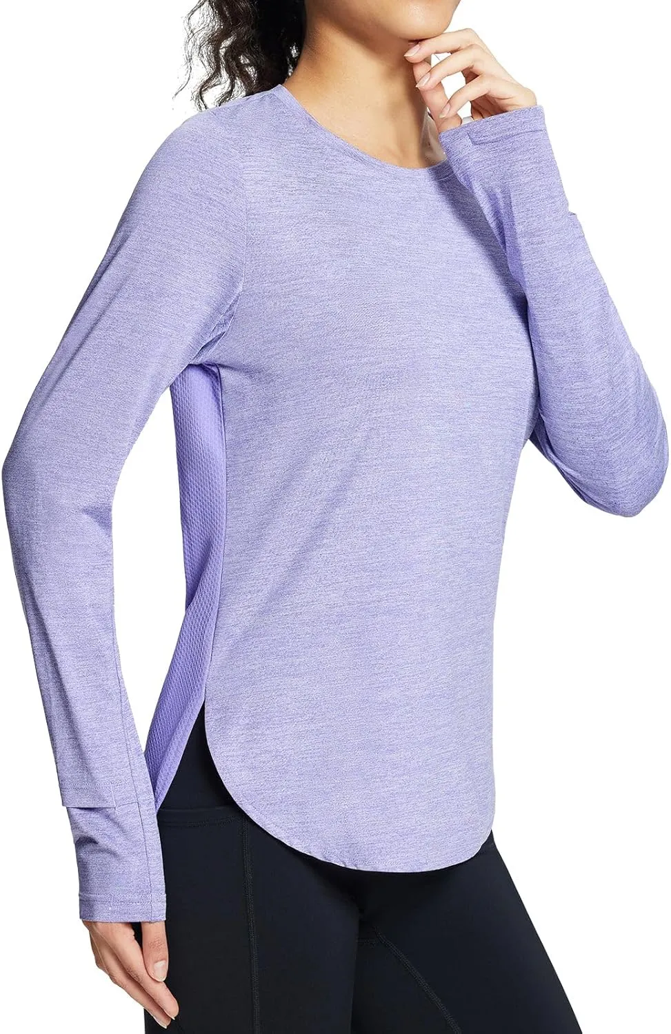 baleaf Long Sleeve Workout Tops for Women Running Athletic Shirts Active Quick Dry Lightweight Moisture Wicking