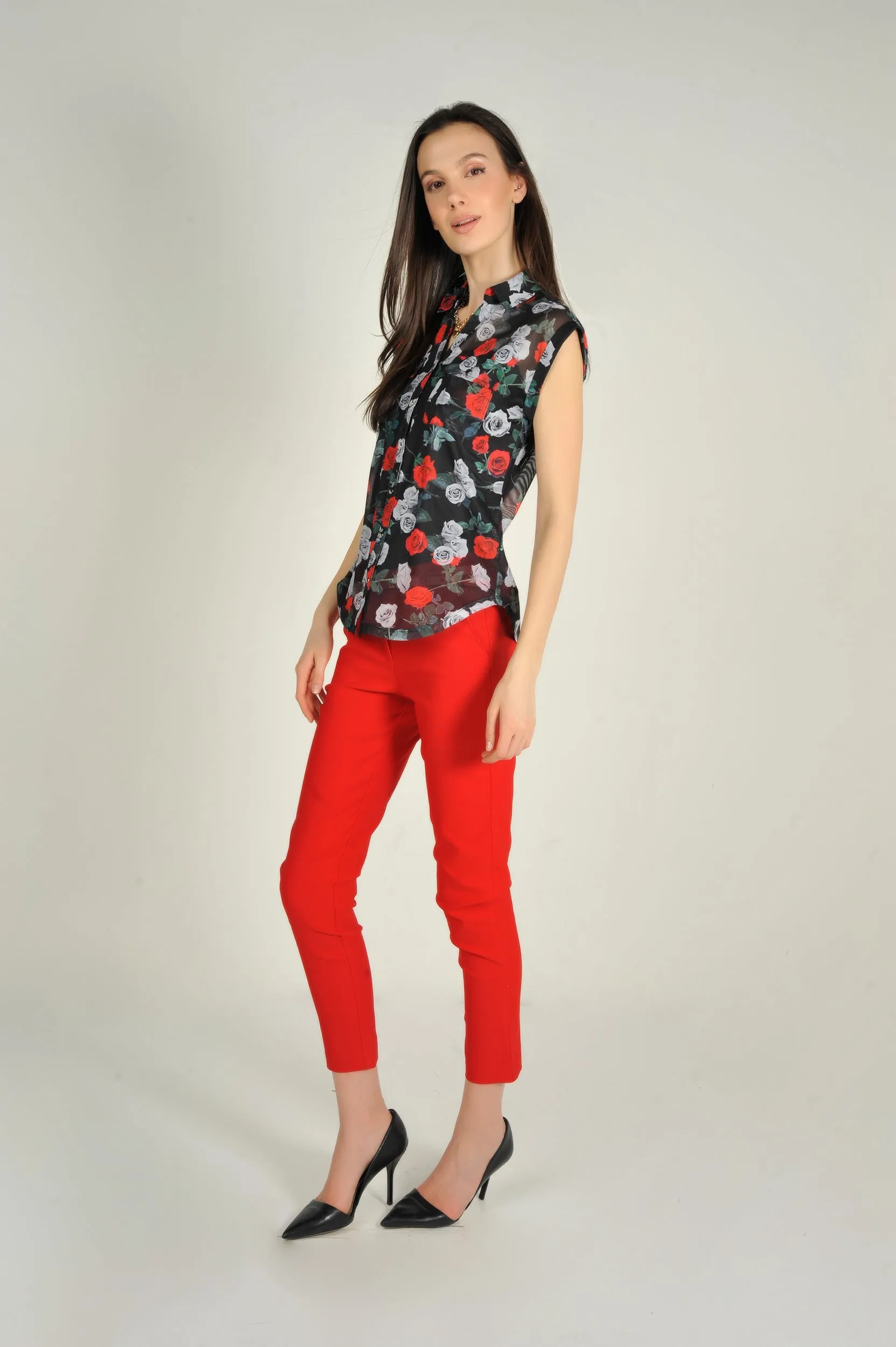 Blouse transparente sans manches - TESSY-MH-X1 - (E-B16)