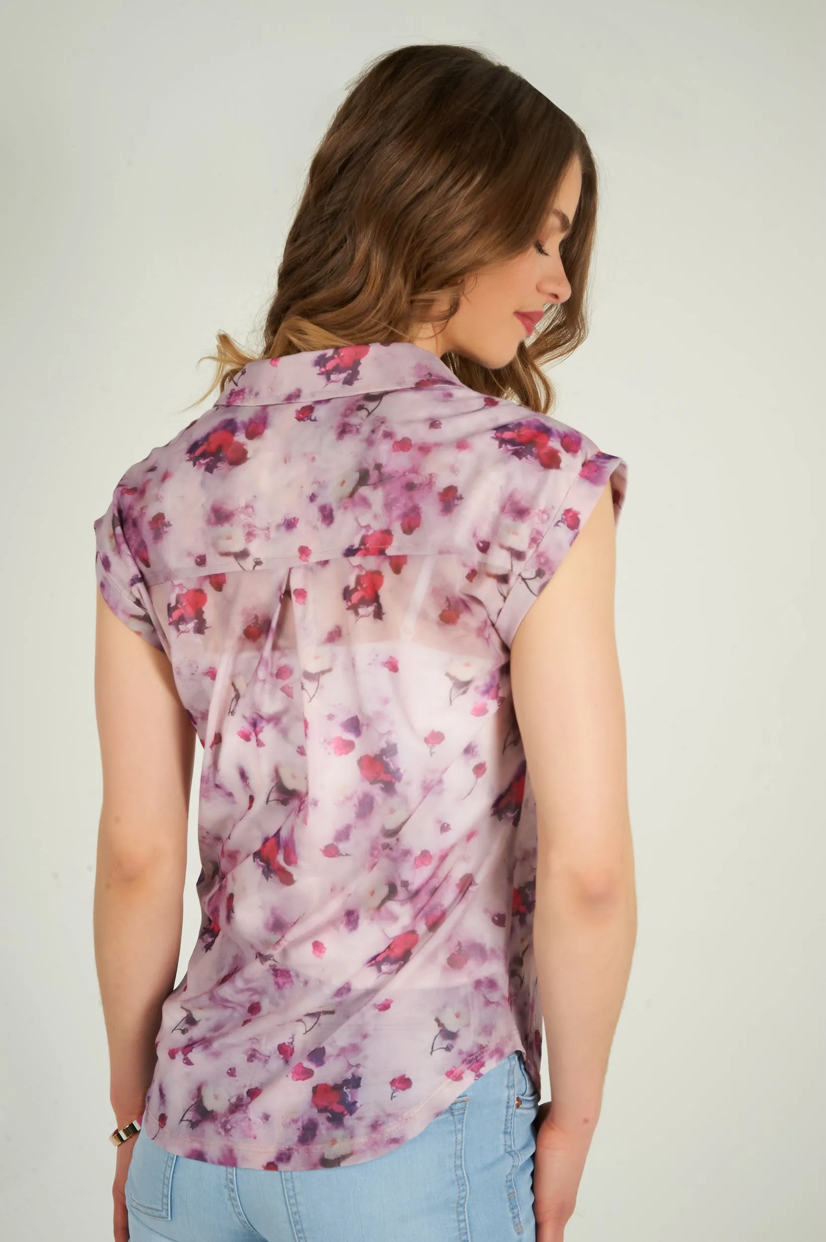 Blouse transparente sans manches - TESSY-MH-X1 - (E-B16)
