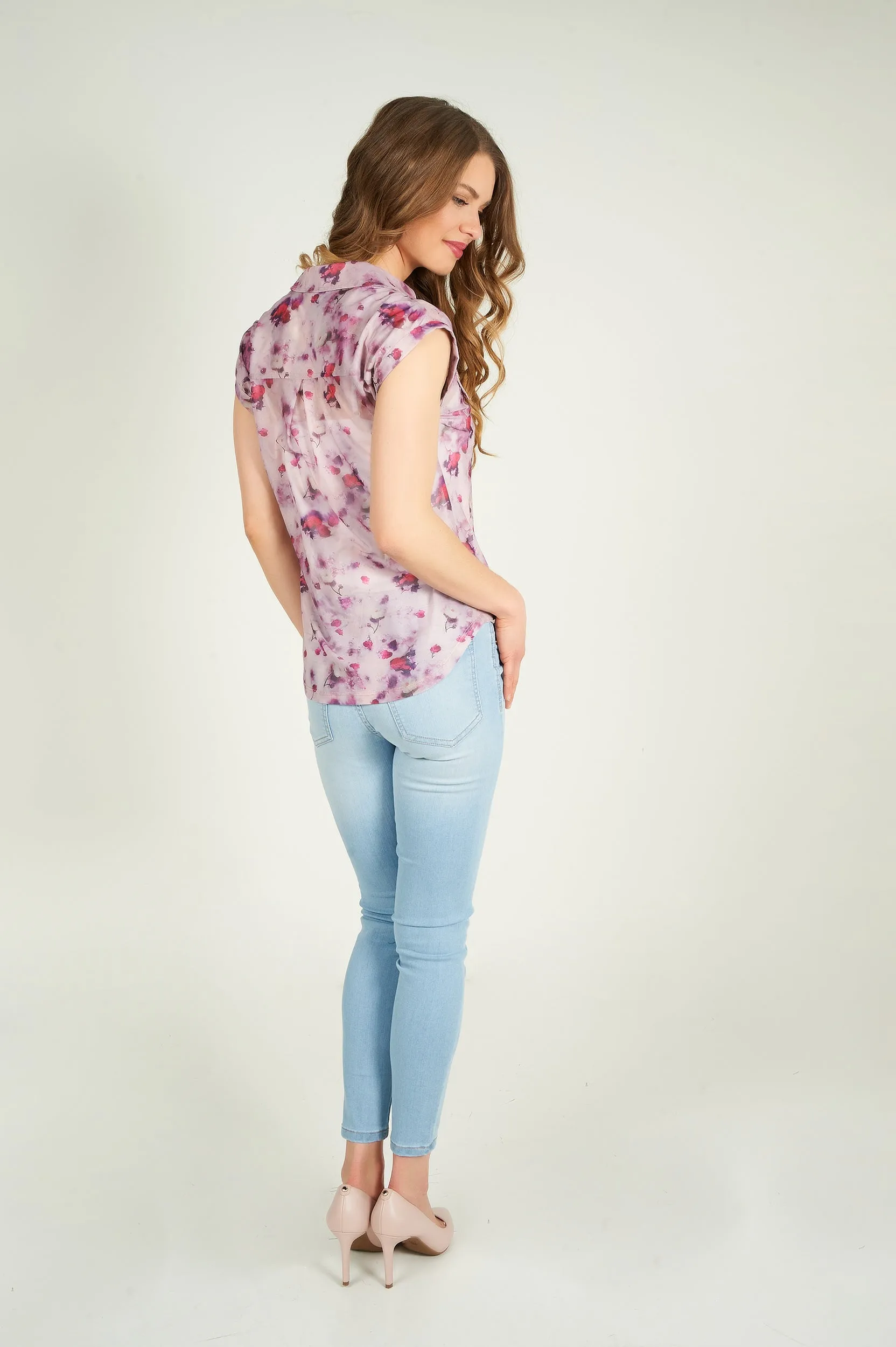 Blouse transparente sans manches - TESSY-MH-X1 - (E-B16)
