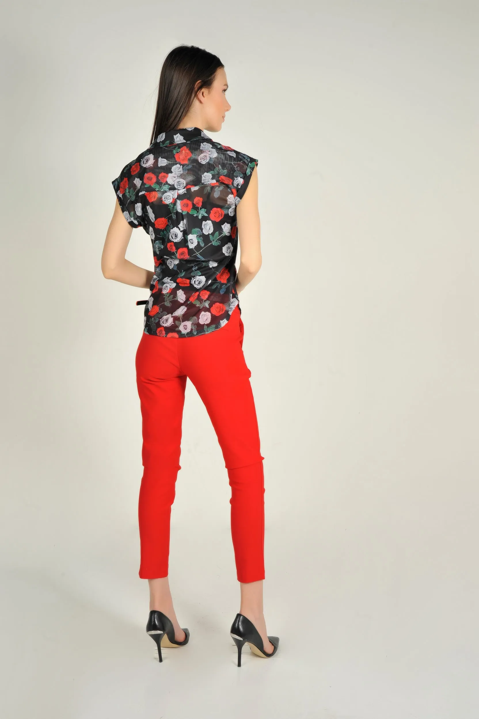 Blouse transparente sans manches - TESSY-MH-X1 - (E-B16)