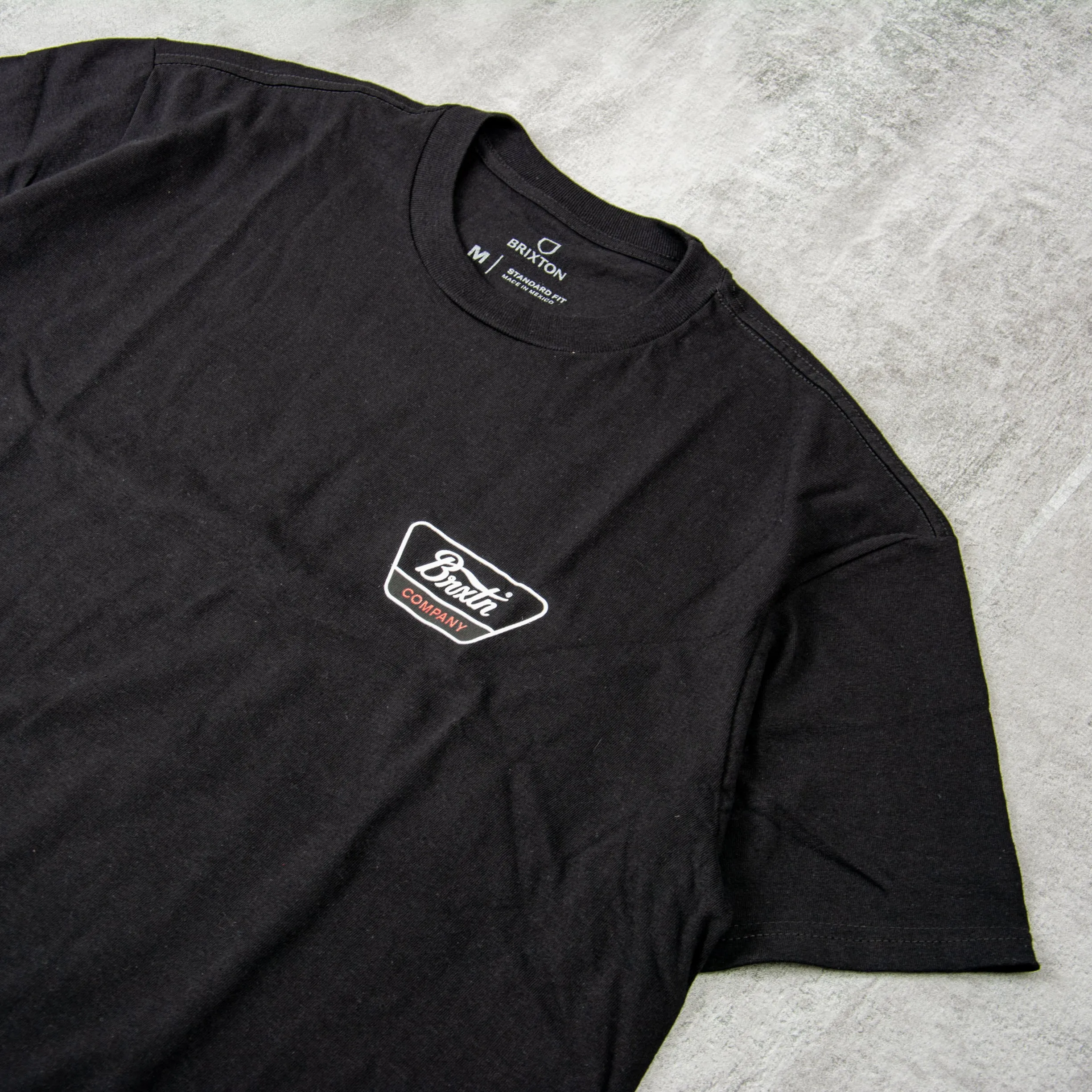 Brixton Linwood Standard Tee - Black / Orange White