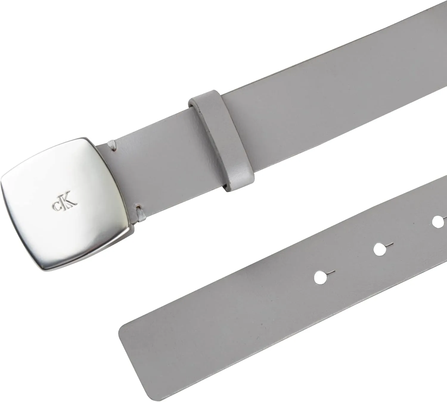 Calvin Klein Women's Casual Plaque Buckle Ck Jeans Belt