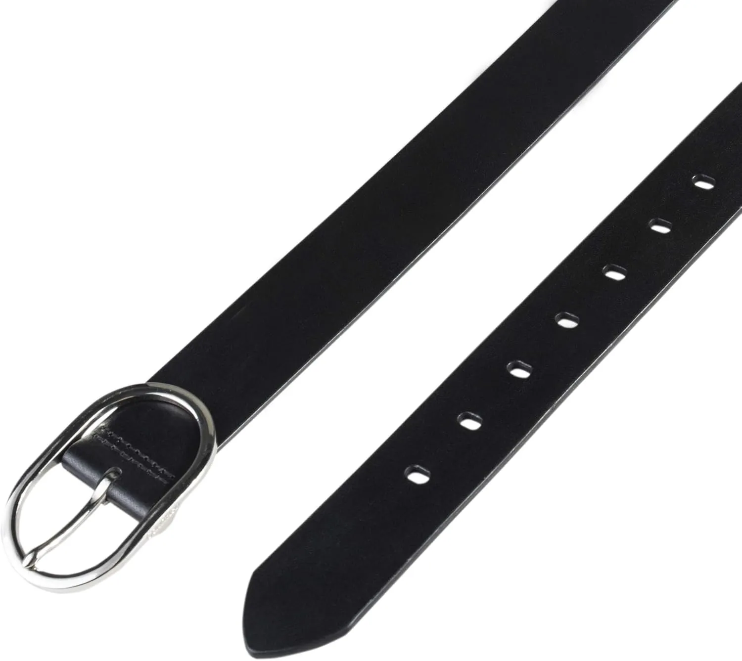 Calvin Klein Women's Oval Center Bar Buckle Leather Fashion Belt for Trousers and Dresses