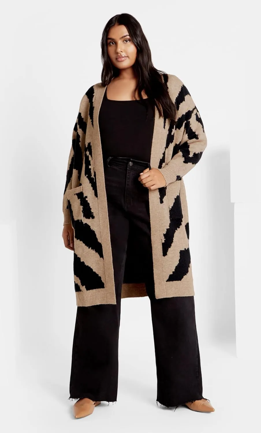 City Chic Women's Plus Size Earn Your Stripes Cardigan