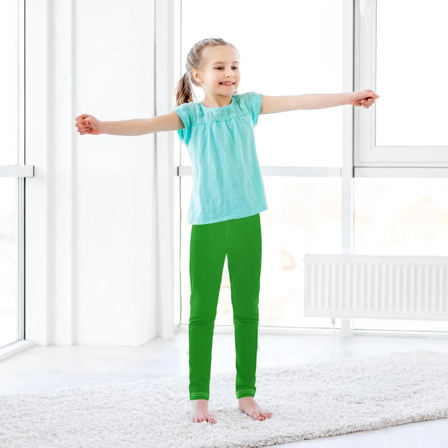 Comfortable Honeydew Baby Girls Leggings for School, Gymnastics, Dance, Yoga, Pants for Toddler Girls Size 4
