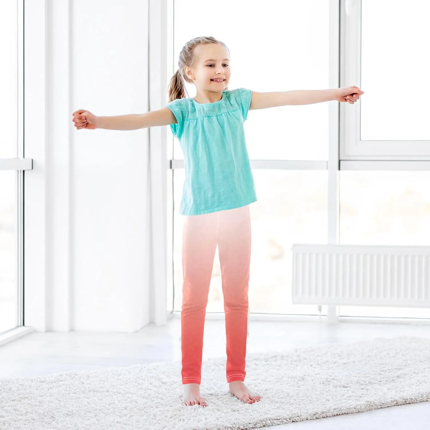 Comfortable Honeydew Baby Girls Leggings for School, Gymnastics, Dance, Yoga, Pants for Toddler Girls Size 4