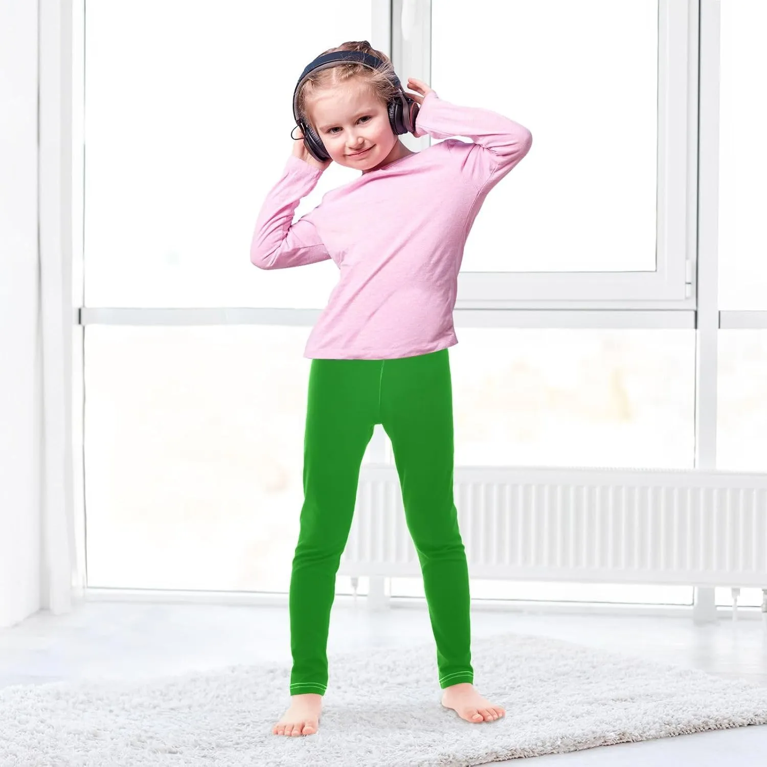 Comfortable Honeydew Baby Girls Leggings for School, Gymnastics, Dance, Yoga, Pants for Toddler Girls Size 4