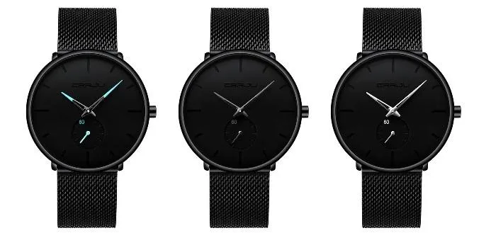 CRR™ Men's Minimalist Ultra Slim Black Watch