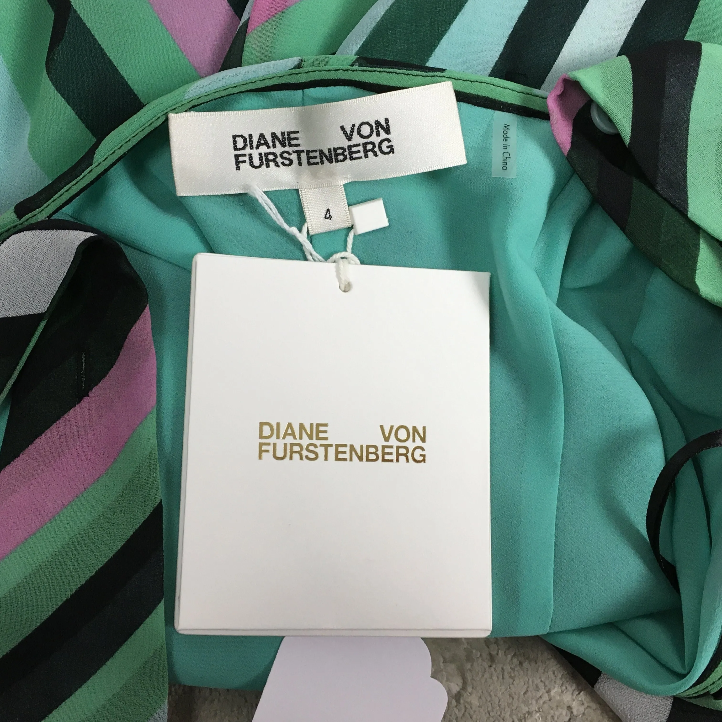 Diane Von Furstenberg Mod Stripe Gem Lilita Dress