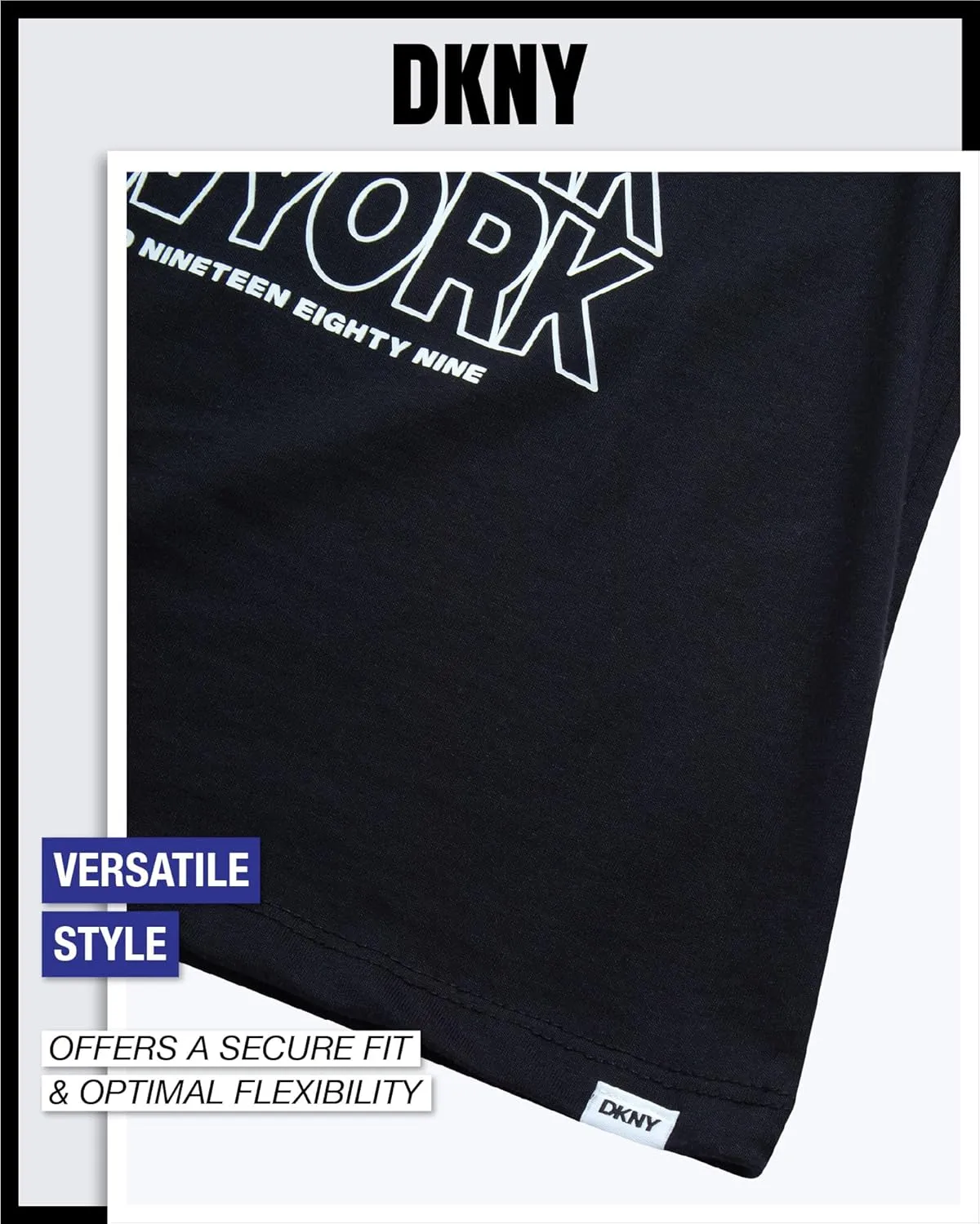DKNY Boys' Graphic Tee - Soft and Breathable Classic Crewneck Short Sleeve Pullover T-Shirt for Boys (Sizes: 8-20)