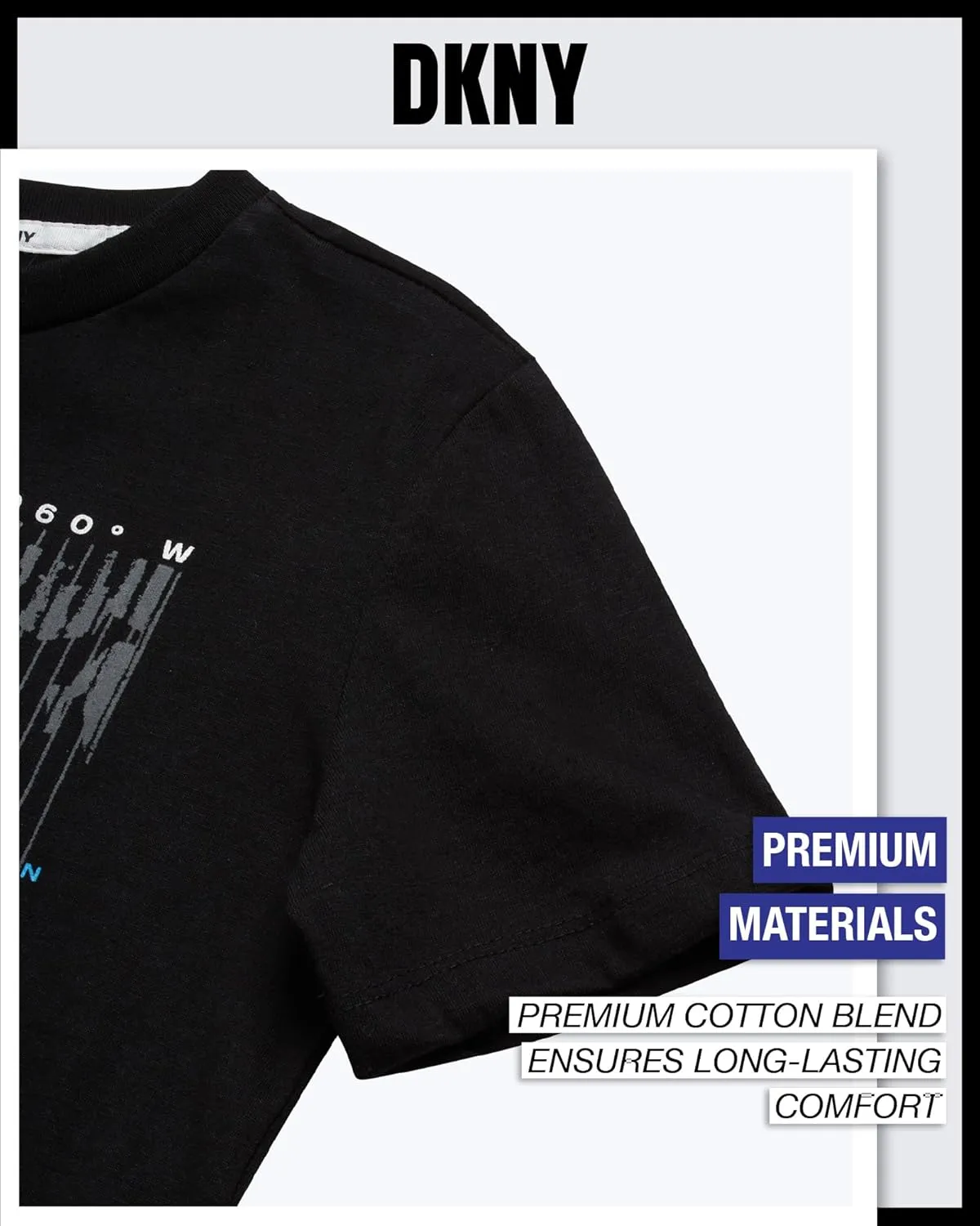 DKNY Boys' Graphic Tee - Soft and Breathable Classic Crewneck Short Sleeve Pullover T-Shirt for Boys (Sizes: 8-20)