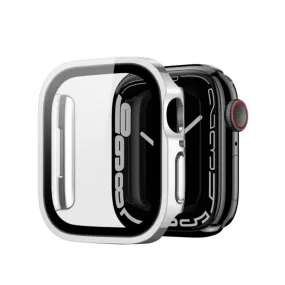 Dux Ducis - Apple Watch (44mm) Hardcase Bumper Case with Galvanized Frame   Display Protective Glass - Silver