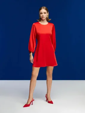 Elegant Waist-Defined Mini Dress