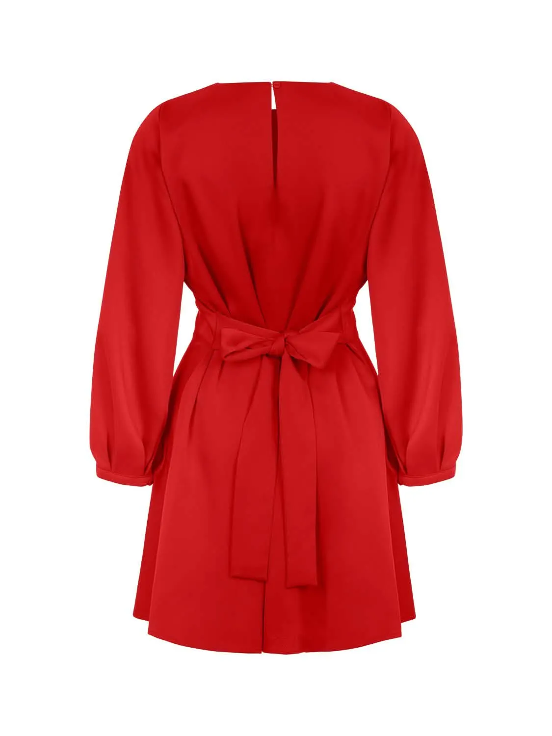 Elegant Waist-Defined Mini Dress