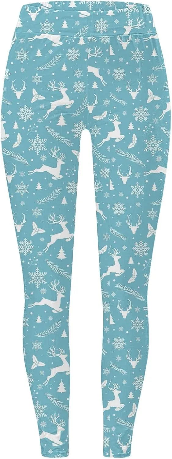 Fleece Lined Leggings Printed Bottom Pants Fall and Winter Inside Comfortable Casual Pants Women's Bottom Pants