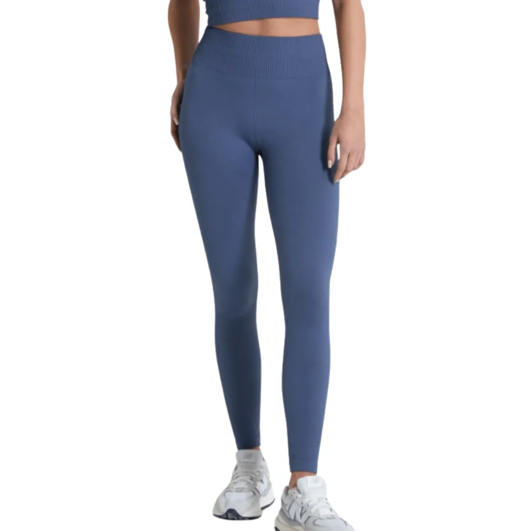 Gym Coffee Womens Essential Seamless Legging Thunder Blue