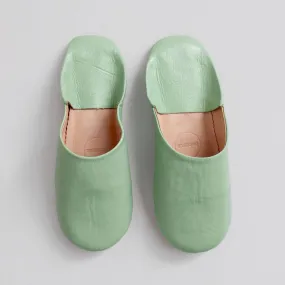 Handmade Babouche Slippers | Sage