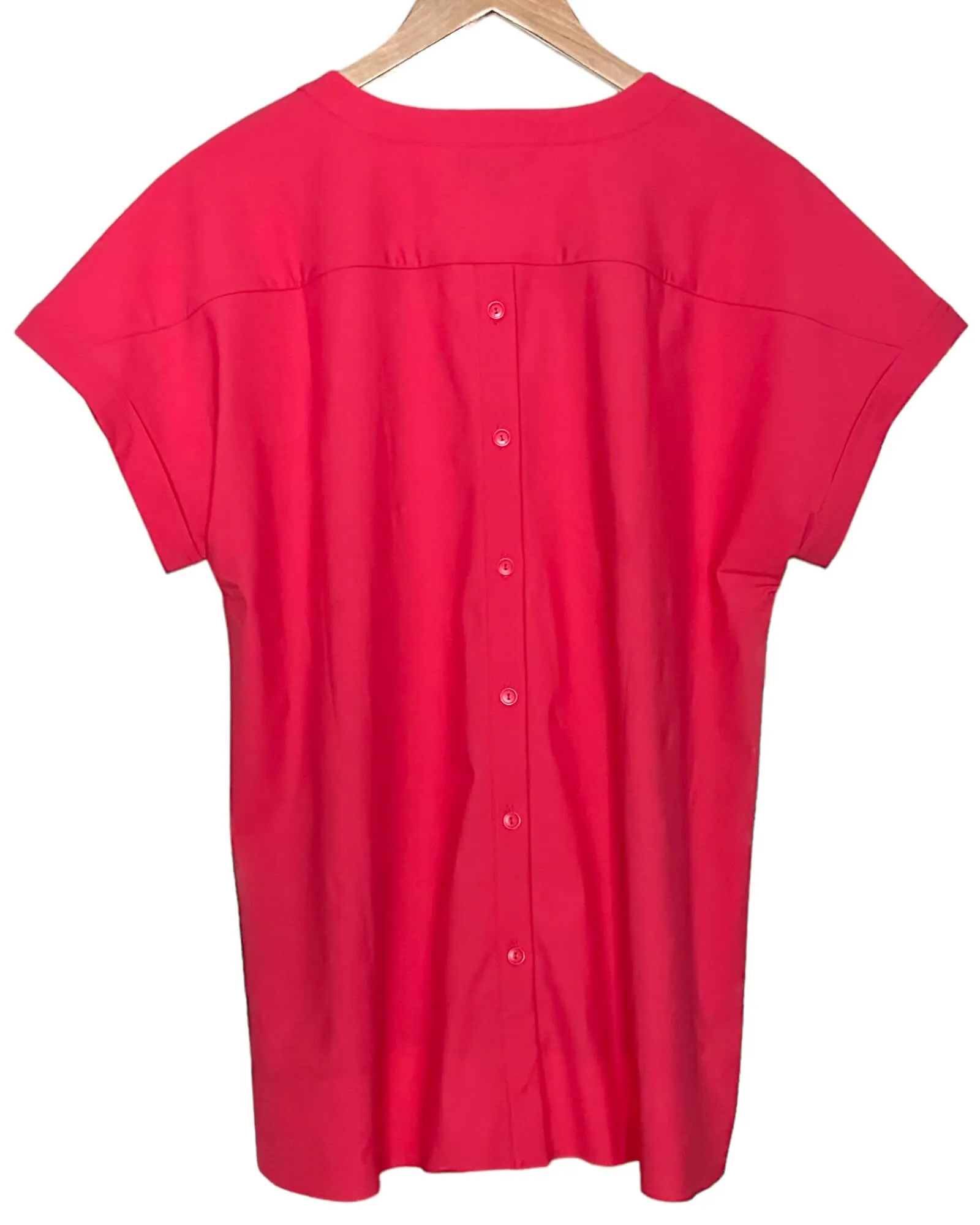 Light Spring Royal Peony Button-Back Blouse