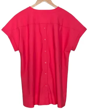 Light Spring Royal Peony Button-Back Blouse