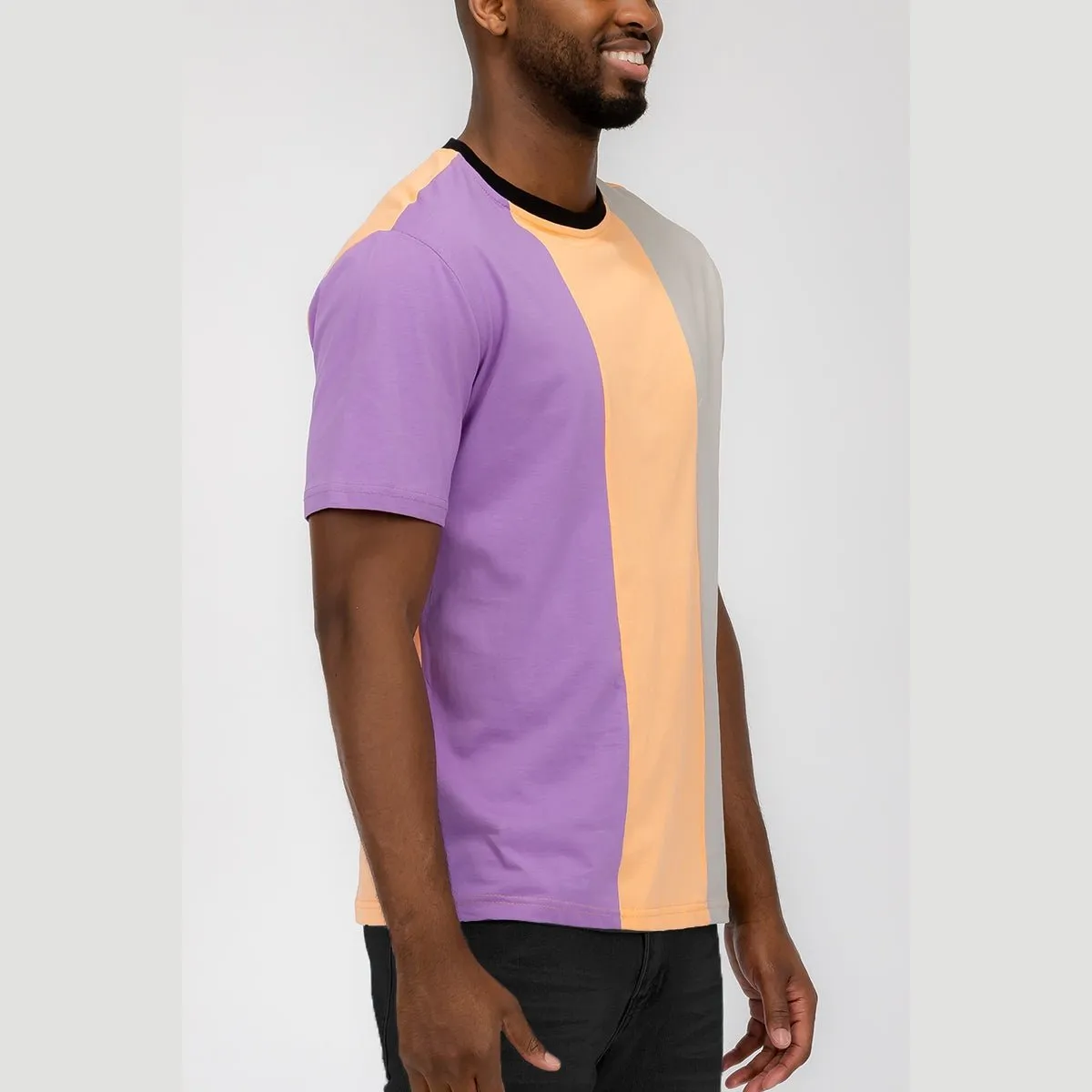 Lilac Color Block Tee