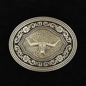 Nocona Oval Longhorn Belt Buckle