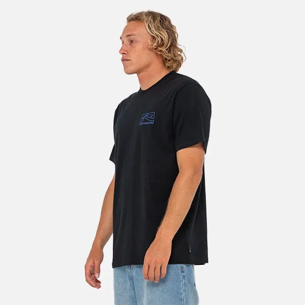 Rusty Boxed Out Tee - Black/Yonder Blue