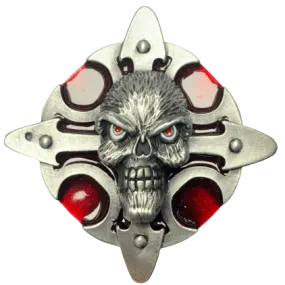 Skull Talisman Red Belt Buckle
