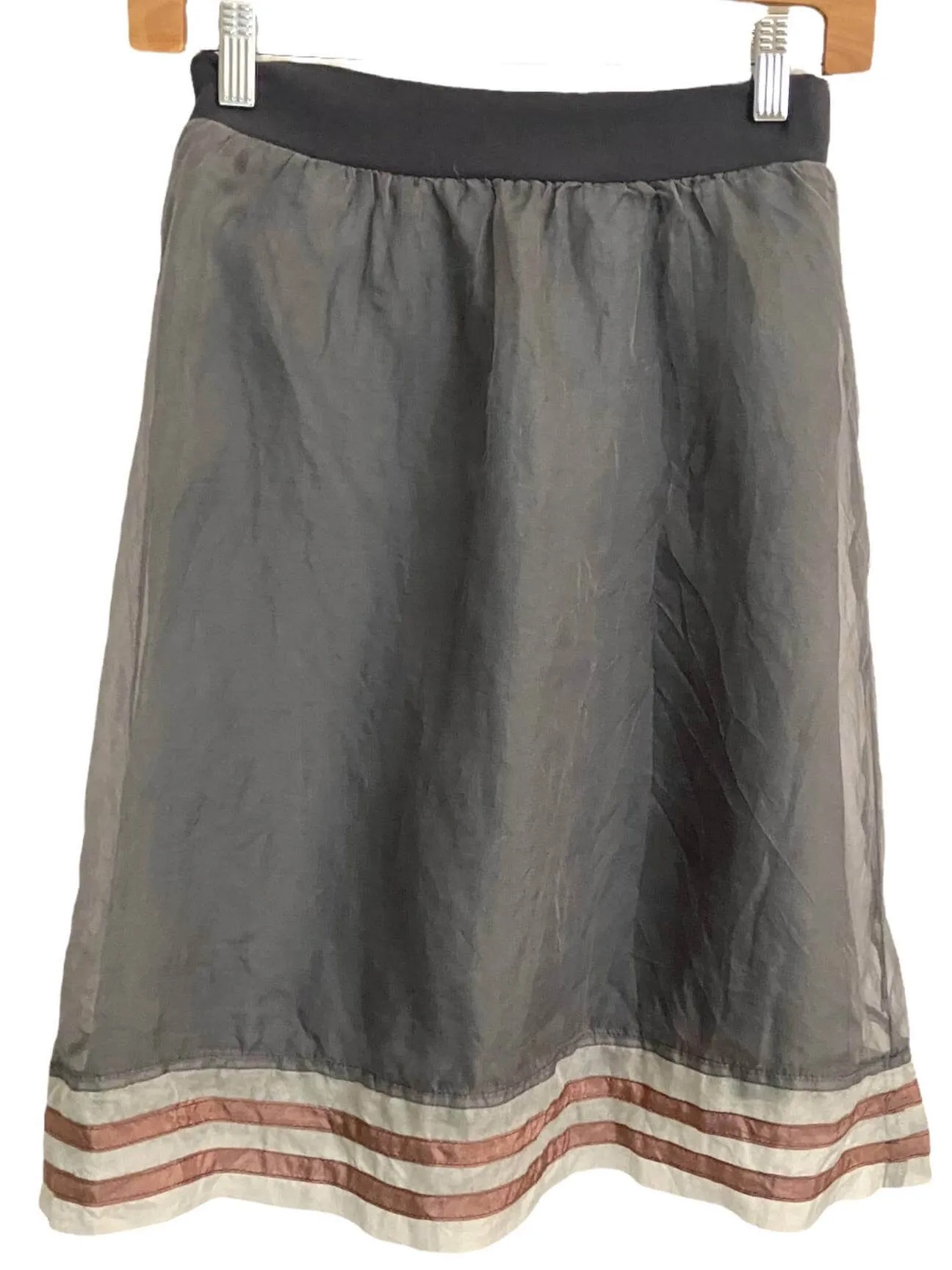 Soft Autumn Gray Silk Skirt