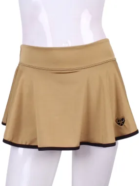 Soft Brushed Gold LOVE “O” Tennis Skirt