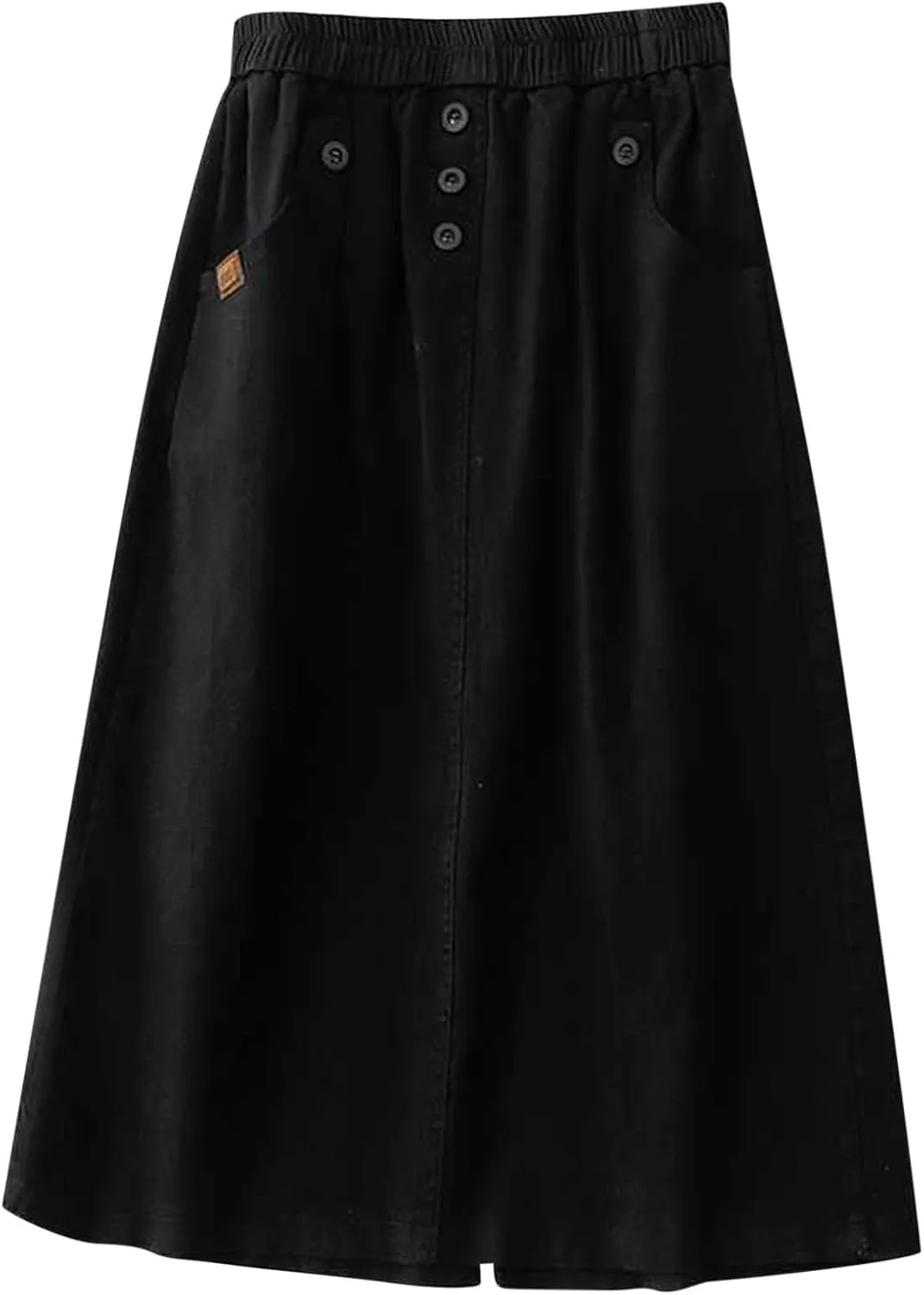 Summer Skirts for Women 2025 Trendy High Waisted Bubble Long Skirt Casual Soft Maxi Linen Skirt with Pockets