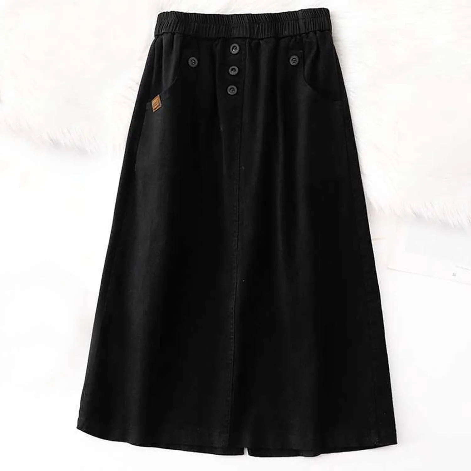Summer Skirts for Women 2025 Trendy High Waisted Bubble Long Skirt Casual Soft Maxi Linen Skirt with Pockets