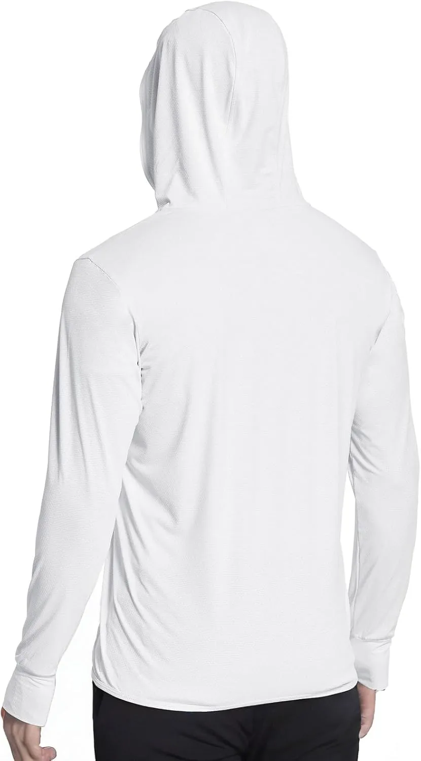 Sun Protection Shirt for Men UPF 50  Long Sleeve Lightweight Breathable Fishing Rash Guard Hoodes Sun Shirt