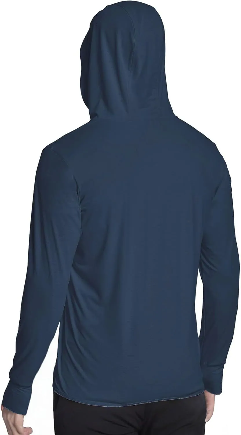 Sun Protection Shirt for Men UPF 50  Long Sleeve Lightweight Breathable Fishing Rash Guard Hoodes Sun Shirt