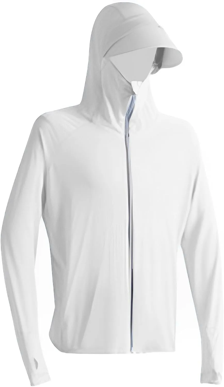 Sun Protection Shirt for Men UPF 50  Long Sleeve Lightweight Breathable Fishing Rash Guard Hoodes Sun Shirt