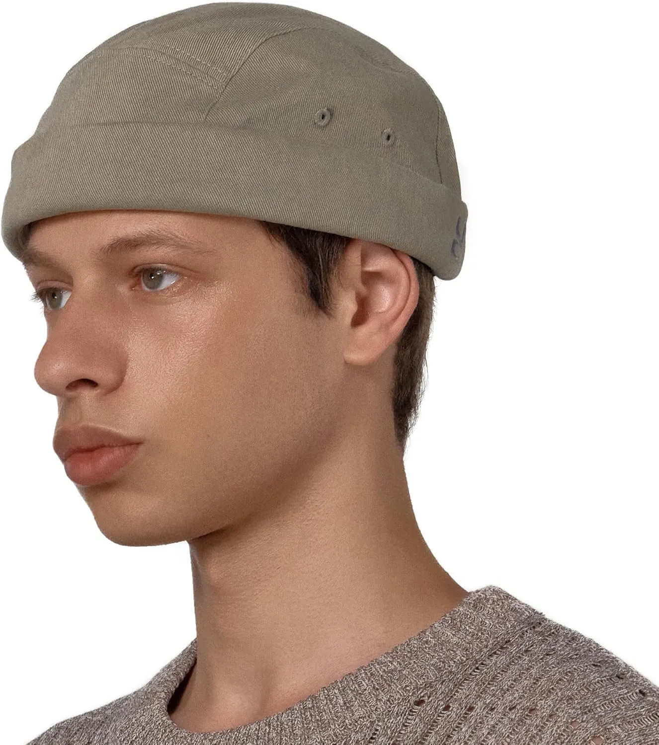 UNDERCONTROL Brimless Fisherman Trawler Beanie Washed Cotton Men Women Docker Hat Adjustable Low Profile Miki Watch Cap Korea