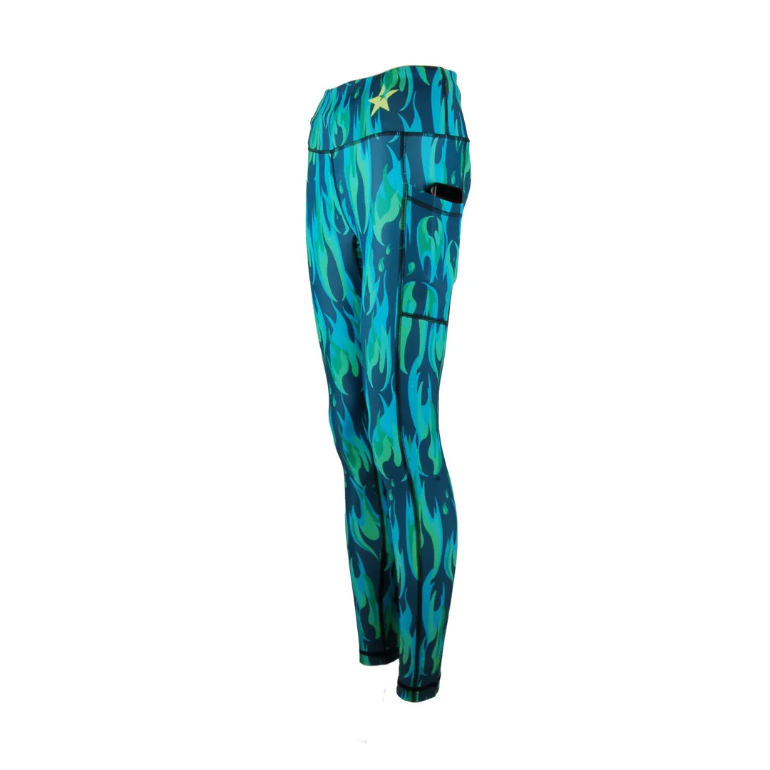 Unisex Leggings | Copper Flames