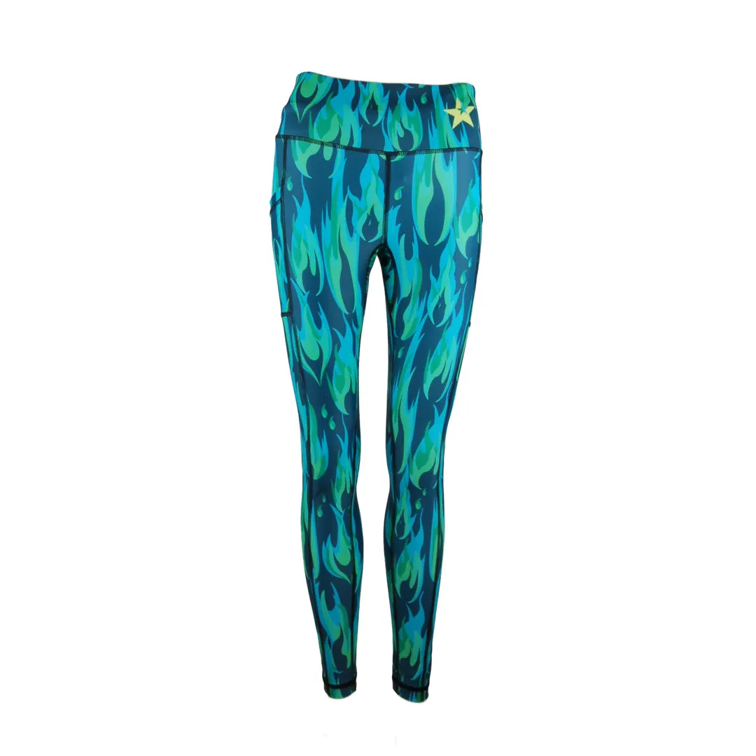 Unisex Leggings | Copper Flames