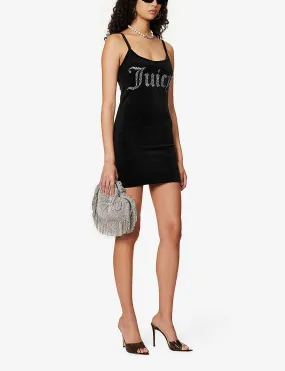 Velour Elegant Embellished Dress