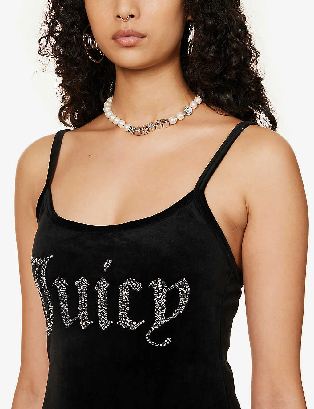 Velour Elegant Embellished Dress