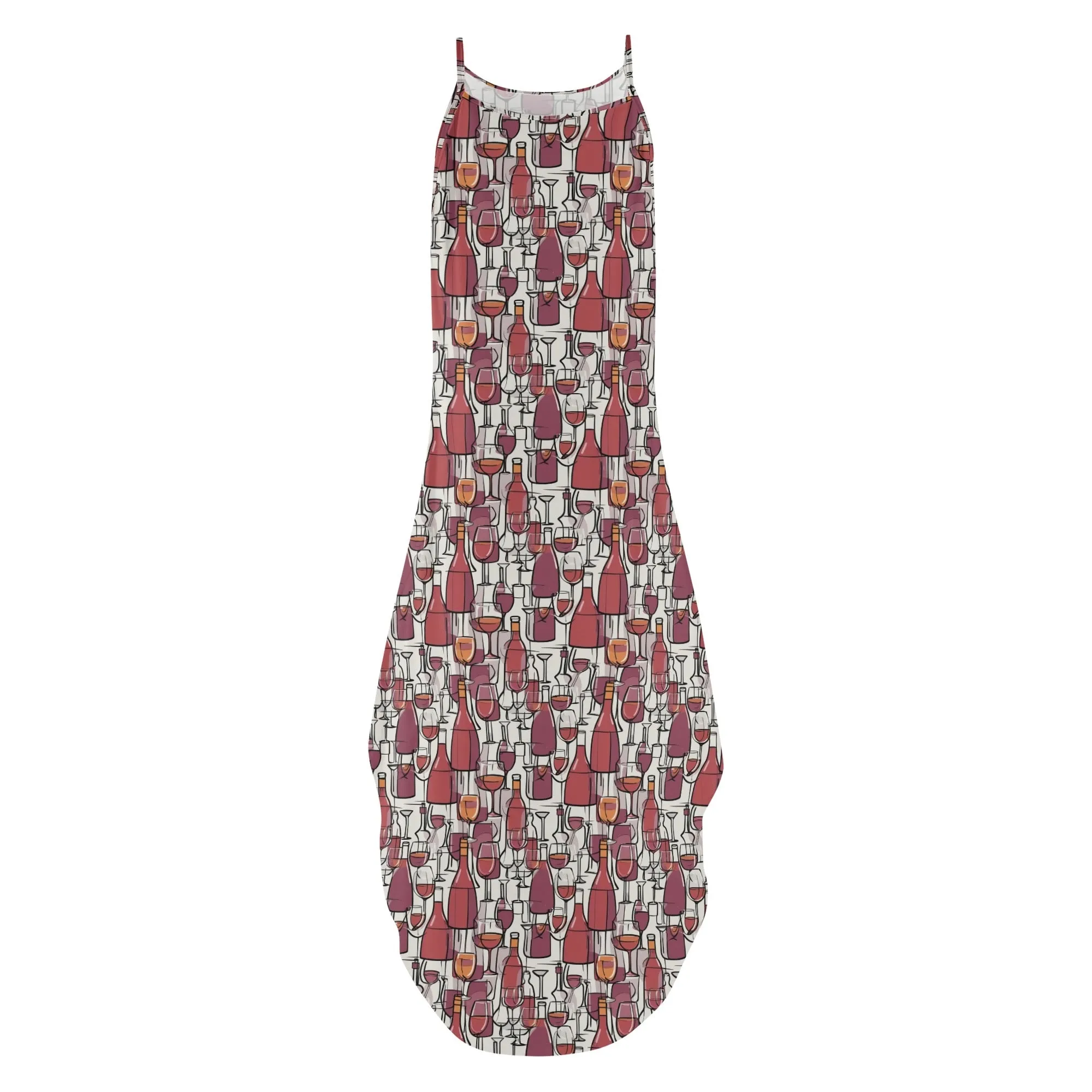 Wine with Me Womens Elegant Sleeveless Evening Dress